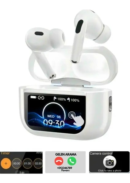 Air Pro 2 Anc Dokunmatik Ekranlı Bluetooth Kulaklık Ios Android Tüm Telefonlara Uyumlu