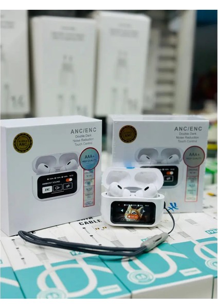 Air Pro 2 Anc Dokunmatik Ekranlı Bluetooth Kulaklık Ios Android Tüm Telefonlara Uyumlu