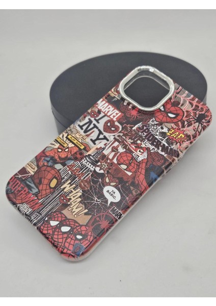 IPHONE 16 Özel Marvel Kolaj Tasarımlı Lüks Silikon Kılıf fiyatları