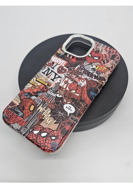 IPHONE 16 Özel Marvel Kolaj Tasarımlı Lüks Silikon Kılıf fırsatları