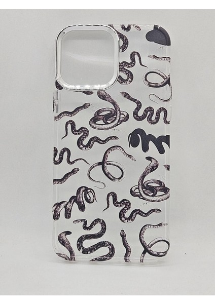 IPHONE 13 Özel Yılan Tasarımlı Lüks Silikon Kılıf