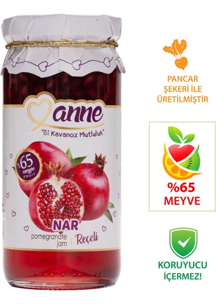Nar Reçeli 300 gr (Pancar Şekeri İle Üretilmiştir - Glikoz, Koruyucu İçermez)