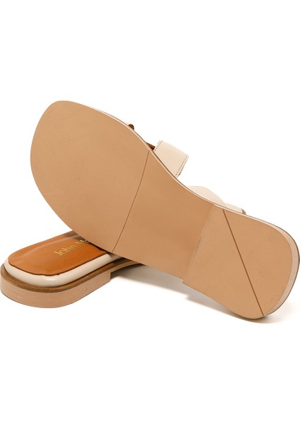 Kadın Terlik RC-25Y-015-R2046 John May Bej Cilt