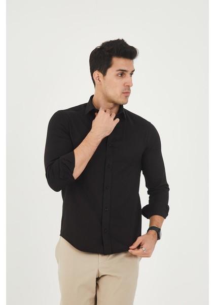 Jack Carısma Likralı Pamuklu Ferah Slim Fit Erkek Gömlek modelleri