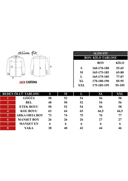 Jack Carısma Likralı Pamuklu Ferah Slim Fit Erkek Gömlek