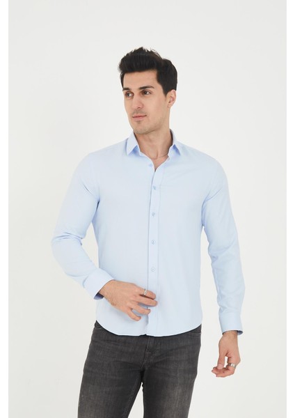 Jack Carısma Likralı Pamuklu Ferah Slim Fit Erkek Gömlek