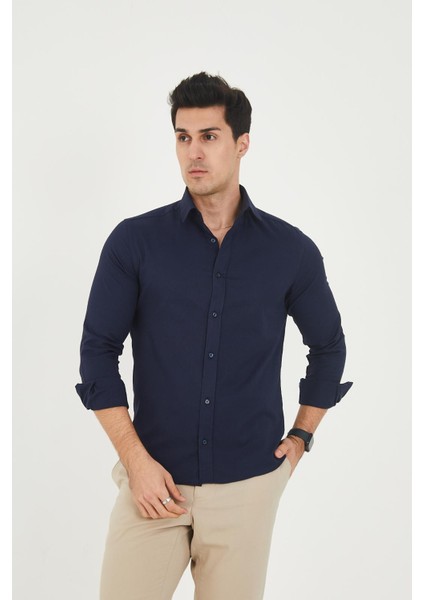 Jack Carısma Likralı Pamuklu Ferah Slim Fit Erkek Gömlek