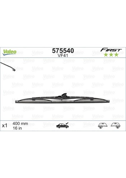 Arka Silecek Süpürgesi 400MM Normal Tip First Üniversal Ynsmr