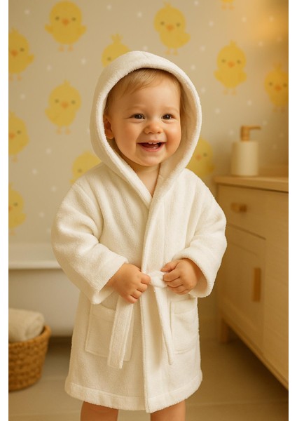 CottonVerse Bebek & Çocuk Kapşonlu Bornoz – %100 Pamuk, Unisex fiyatları