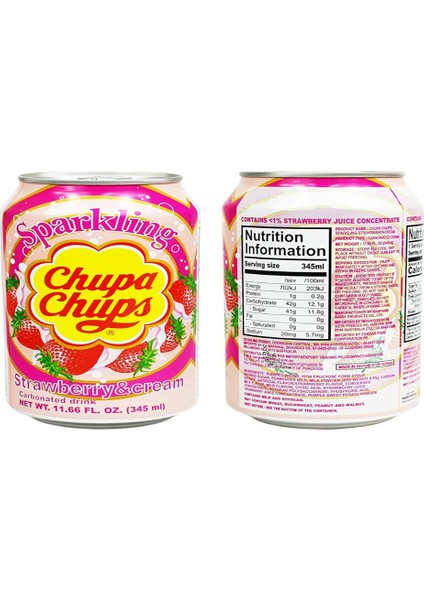 Sparkling Strawberry & Cream Flavour 345 ml x 4'lü