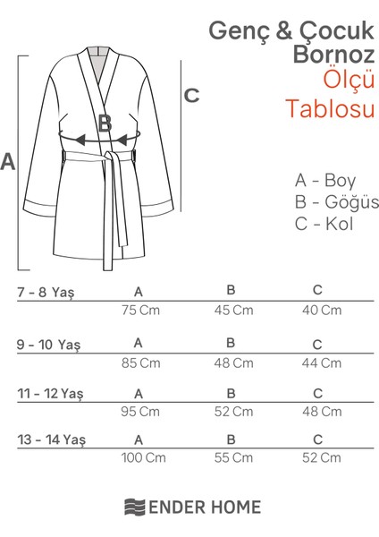 CottonVerse Genç & Çocuk Kapşonlu Bornoz – %100 Pamuk, Unisex fırsatları