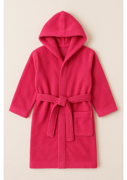 CottonVerse Genç & Çocuk Kapşonlu Bornoz – %100 Pamuk, Unisex modelleri