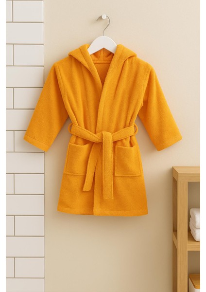 CottonVerse Genç & Çocuk Kapşonlu Bornoz – %100 Pamuk, Unisex modelleri
