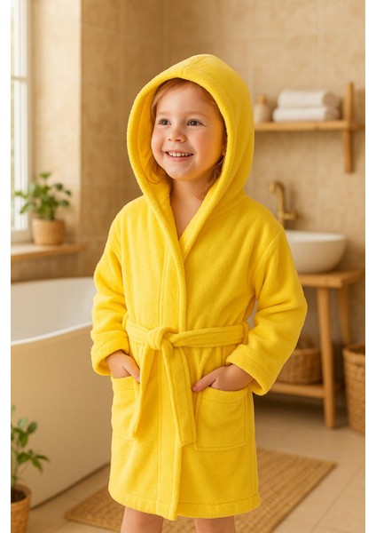 CottonVerse Genç & Çocuk Kapşonlu Bornoz – %100 Pamuk, Unisex fiyatları