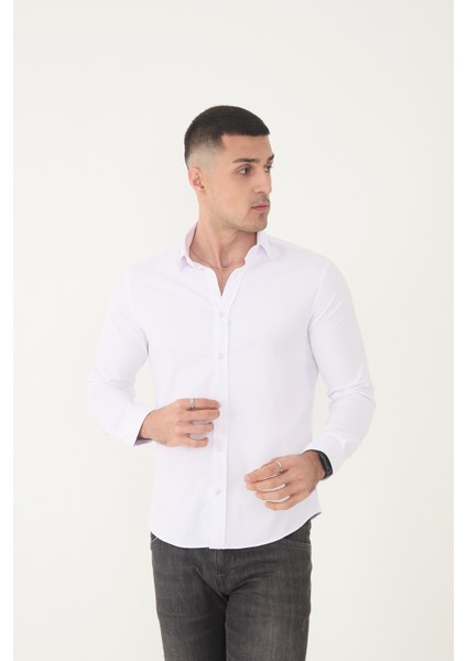 Jack Carısma Likralı Pamuklu Ferah Slim Fit Erkek Gömlek fırsatları