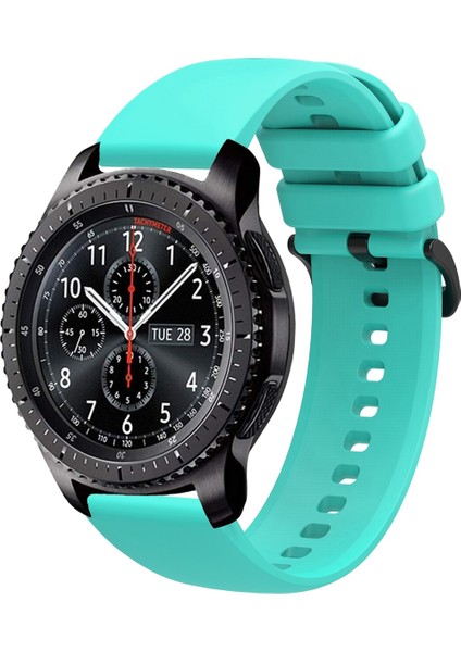 Samsung Gear S3 Frontier Uyumlu Kordon Yumuşak Dokulu Soft Renk Tokalı Silikon Kayış
