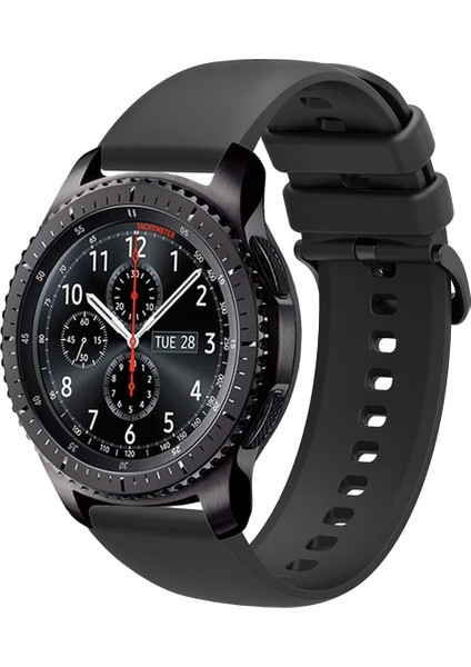 Samsung Gear S3 Frontier Uyumlu Kordon Yumuşak Dokulu Soft Renk Tokalı Silikon Kayış