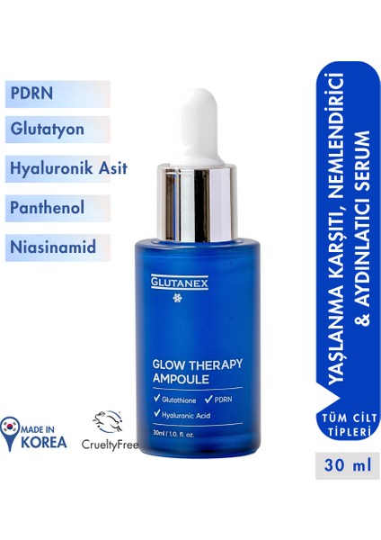 Glow Therapy Ampoule Somon Dna Pdrn Içerikli Yoğun Nem Ve Parlaklık Veren Serum