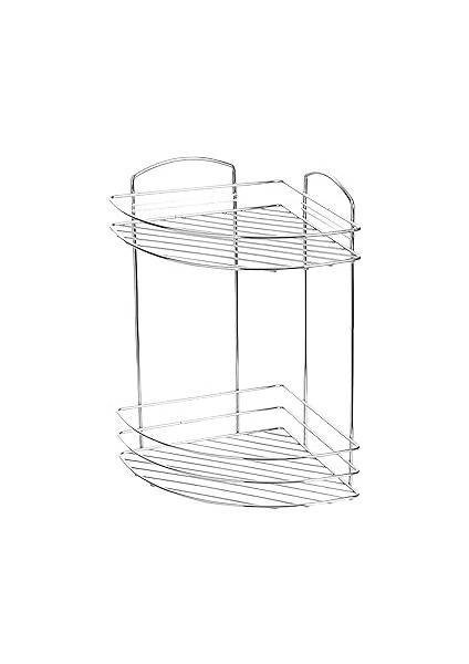 Tekno-Tel BK032 2 Katlı Duş Rafı ve Sabunluk, Krom
