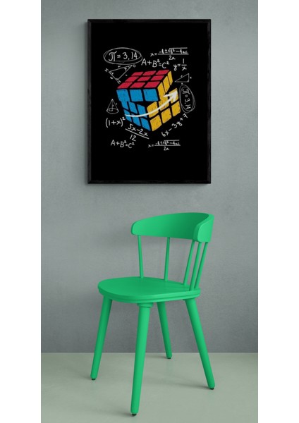 Çerçeveli Tablo Rubik Küp Tasarımlı Matematiksel Formüller fiyatları