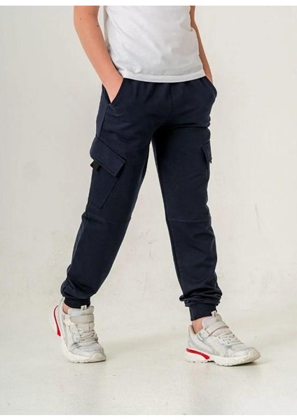 Lacivert Çift Kargo Cepli Erkek Çocuk Eşofman Altı 6456L indirimleri
