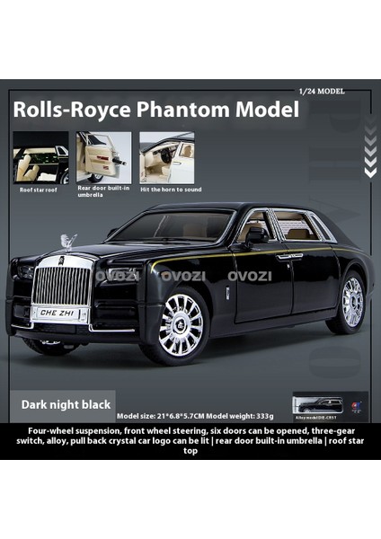 Ovozı Rolls Royce Alaşımlı Araba Modeli Koleksiyonluk Süs Hediyesi (Yurt Dışından)