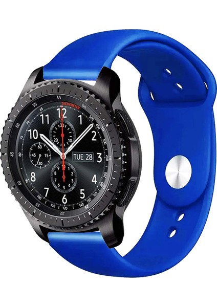Samsung Gear S3 Frontier Akıllı Saat Uyumlu Yumuşak Dokulu Silikon Kordon Kayış