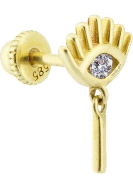 Altın Sallantılı Harf Piercing Harfler Mevcut