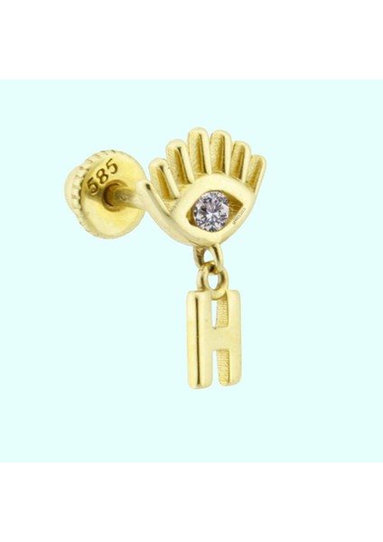 Altın Sallantılı Harf Piercing Harfler Mevcut