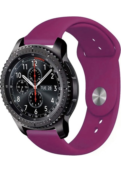 Samsung Gear S3 Frontier Akıllı Saat Uyumlu Yumuşak Dokulu Silikon Kordon Kayış