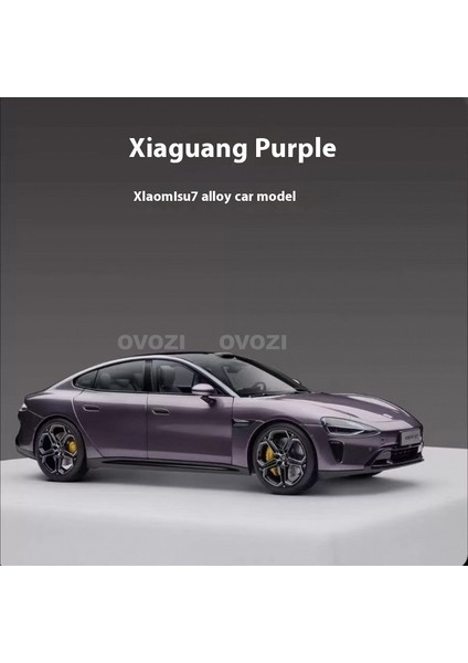 Ovozı Xiaomi Su7 Alaşımlı Araba Modeli Koleksiyonluk Dekorasyon 6 Kapı Açılabilir (Yurt Dışından)