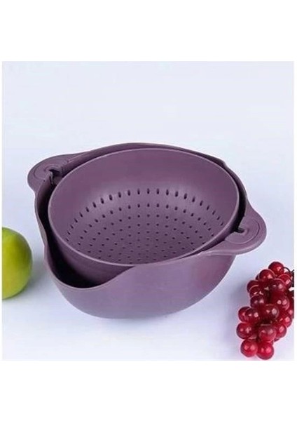 Bfs Çok Amaçlı 360 Derece Dönebilir Pratik Hazneli Mutfak Süzgeç Elek fırsatları