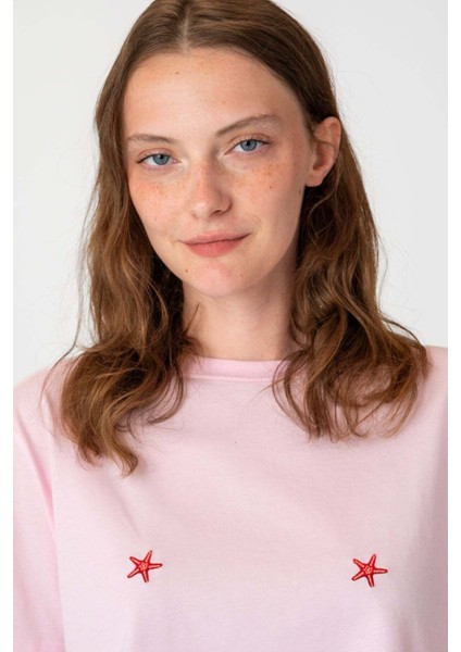 Deniz Yıldızları Supreme Crop T-Shirt - Pembe fiyatları