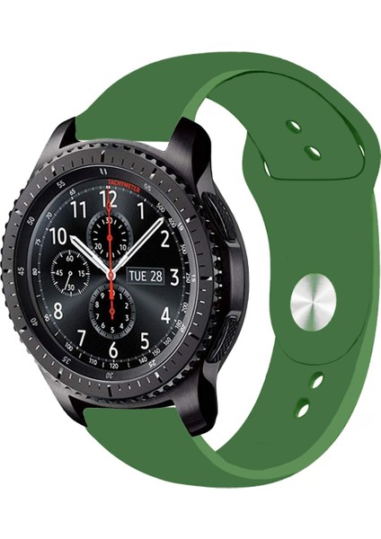 Samsung Gear S3 Frontier Akıllı Saat Uyumlu Yumuşak Dokulu Silikon Kordon Kayış