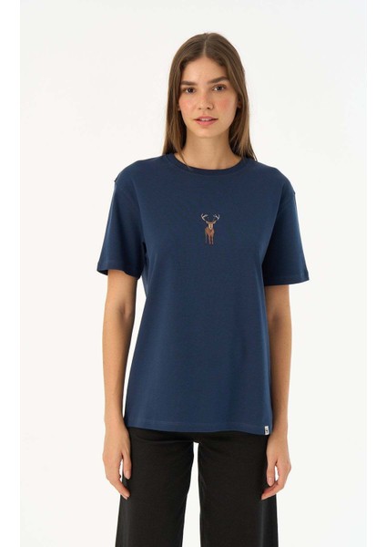 Geyik Premium T-Shirt - Lacivert