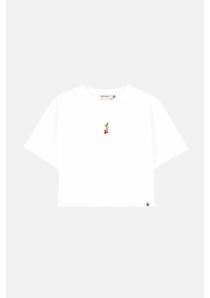 Karayemiş Lightweight Crop T-Shirt - Beyaz