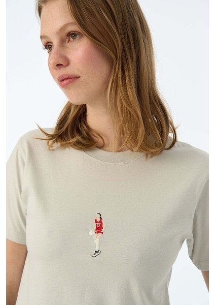 Demir Lady Lightweight Kadın T-Shirt - Açık Gri fiyatları