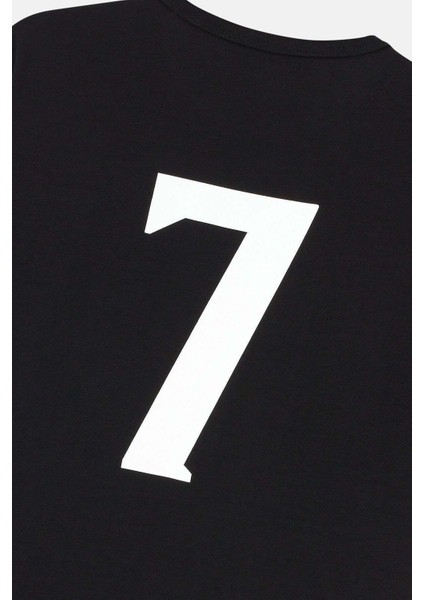 Number 7 Oversize T-Shirt - Siyah modelleri