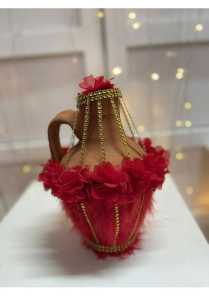 Gelin Testi Kına Düğün Gecesi Kırmızı