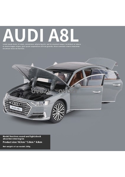 Ovozı Audi Alaşımlı Araba Modeli Koleksiyon Süsü Hediyesi (Yurt Dışından)