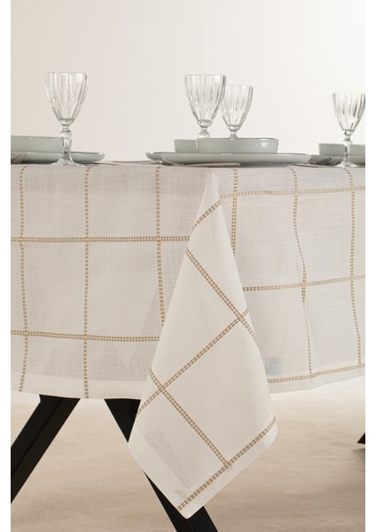 Belen Ekose Bej Masa Örtüsü