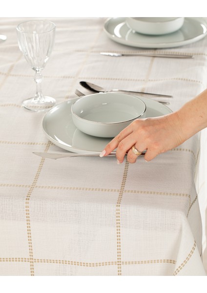 Belen Ekose Bej Masa Örtüsü fiyatları