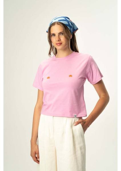 Yengeçler Supreme Kadın T-Shirt - Pembe fiyatları