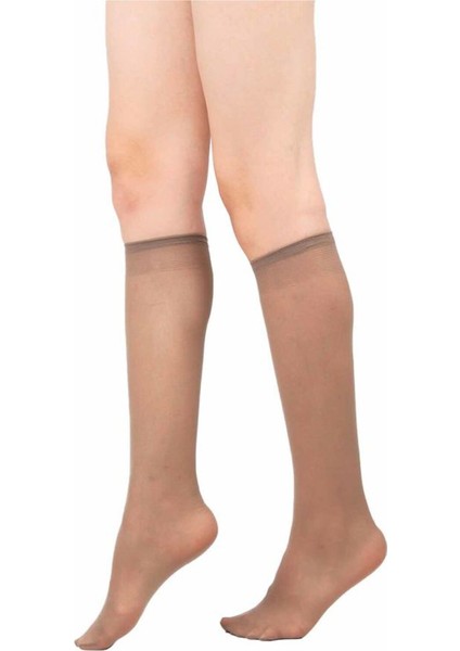 Kadın Diz Altı Pantolon Çorabı 6 Lı 20 Den Mat Burnu Takviyeli Dayanıklı Esnek 86-Vizon- fiyatları