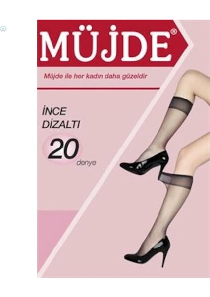 Kadın Diz Altı Pantolon Çorabı 6 Lı 20 Den Mat Burnu Takviyeli Dayanıklı Esnek 86-Vizon- modelleri