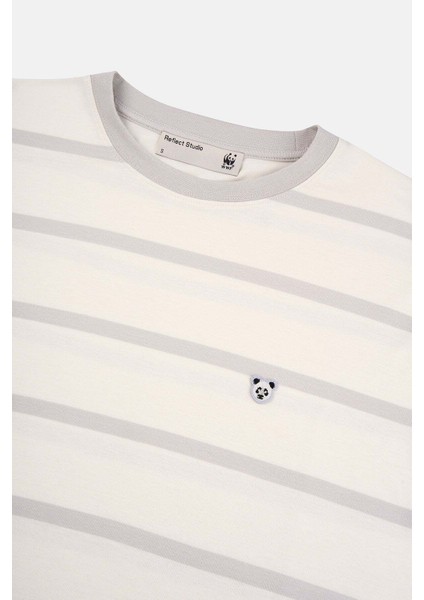Panda Çizgili T-Shirt - Gri/bej fiyatları