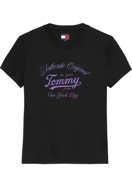 Kadın New York City Logo T-Shirt - Siyah
