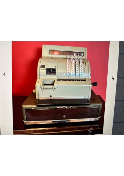 1954-55 Natıonal Marka Antika Yazar Kasa Anahtarlı ve Çalışır Durumda fiyatları