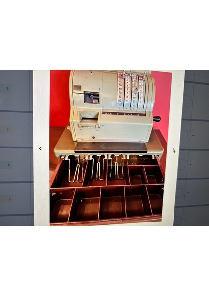 1954-55 Natıonal Marka Antika Yazar Kasa Anahtarlı ve Çalışır Durumda fırsatları