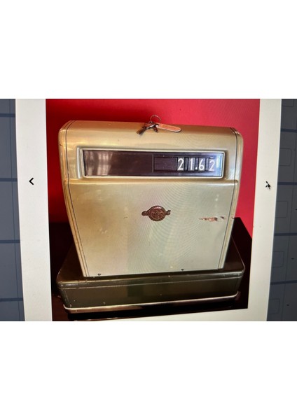 1954-55 Natıonal Marka Antika Yazar Kasa Anahtarlı ve Çalışır Durumda indirimleri